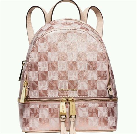 michael kors metallic rose gold backpack|michael kohrbackpack pink woman's.